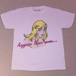 nwot billie eilish happier than ever graphic tee